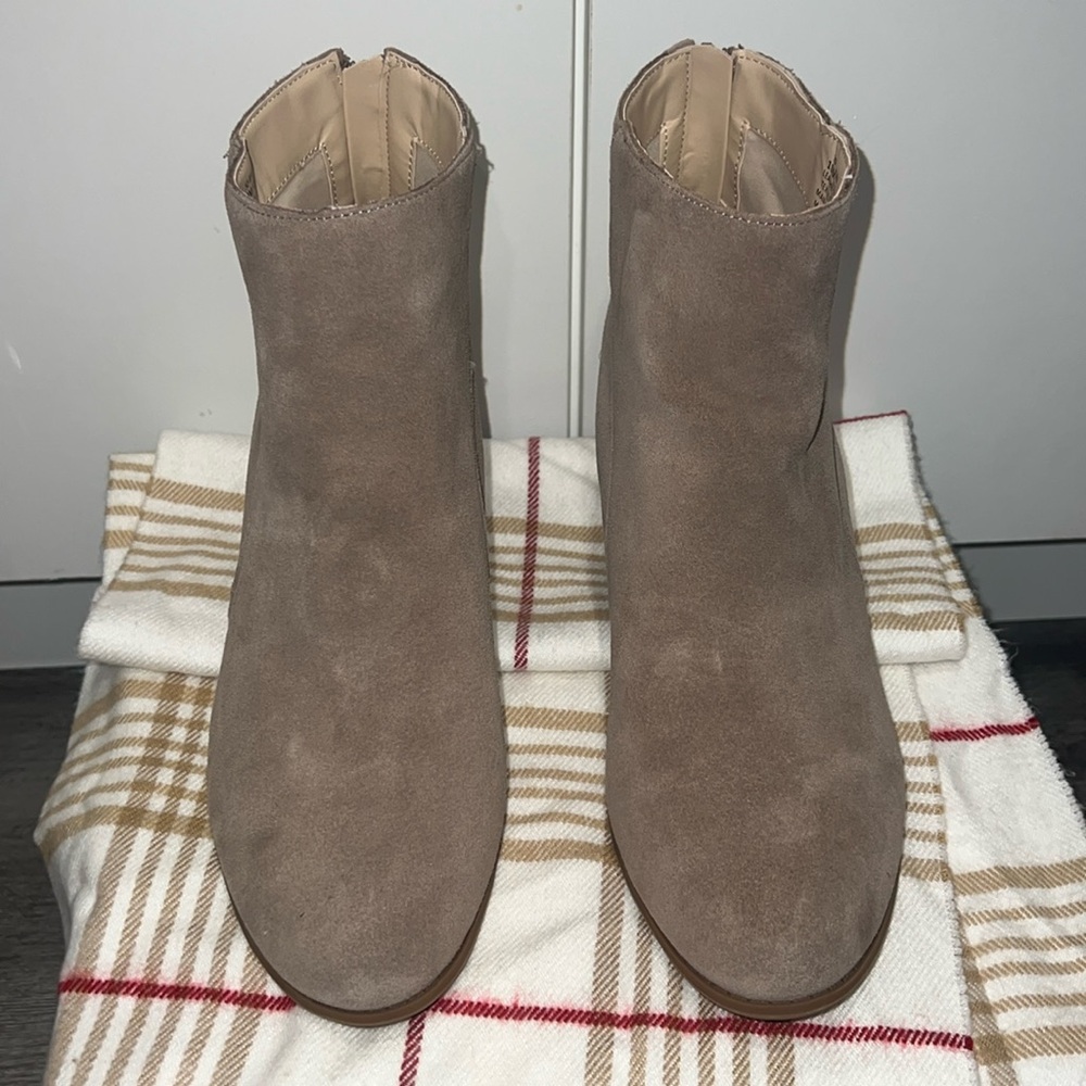 Sole Society River Ankle Bootie Brown Leather Block Heels, size 10-NWT - Picture 4 of 8